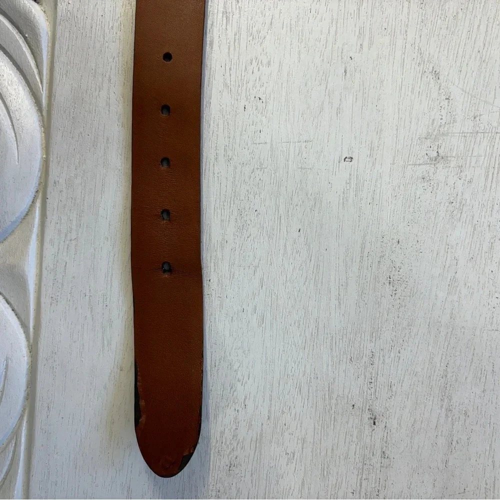 Men’s Wearhouse full green Italian leather black belt‎ 40
